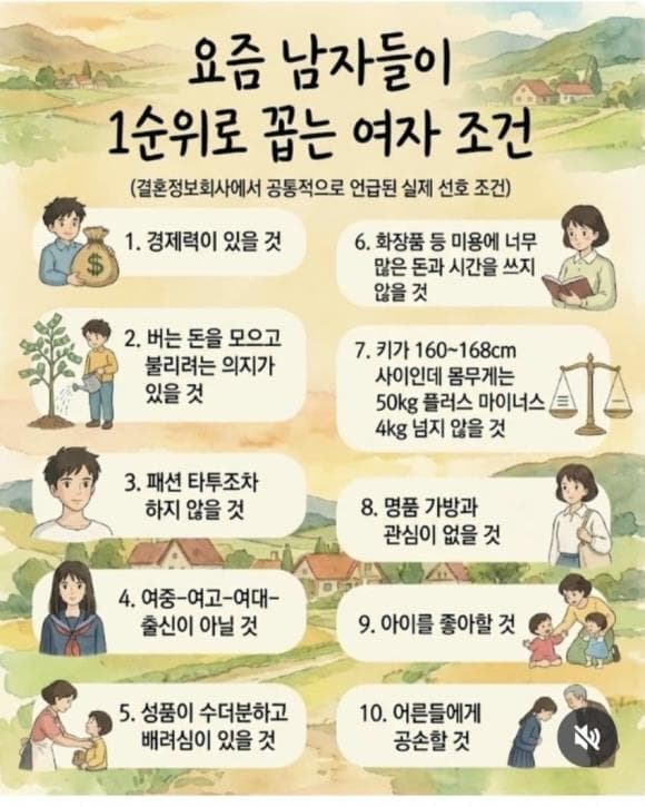 남자들이 꼽는 여자 조건
