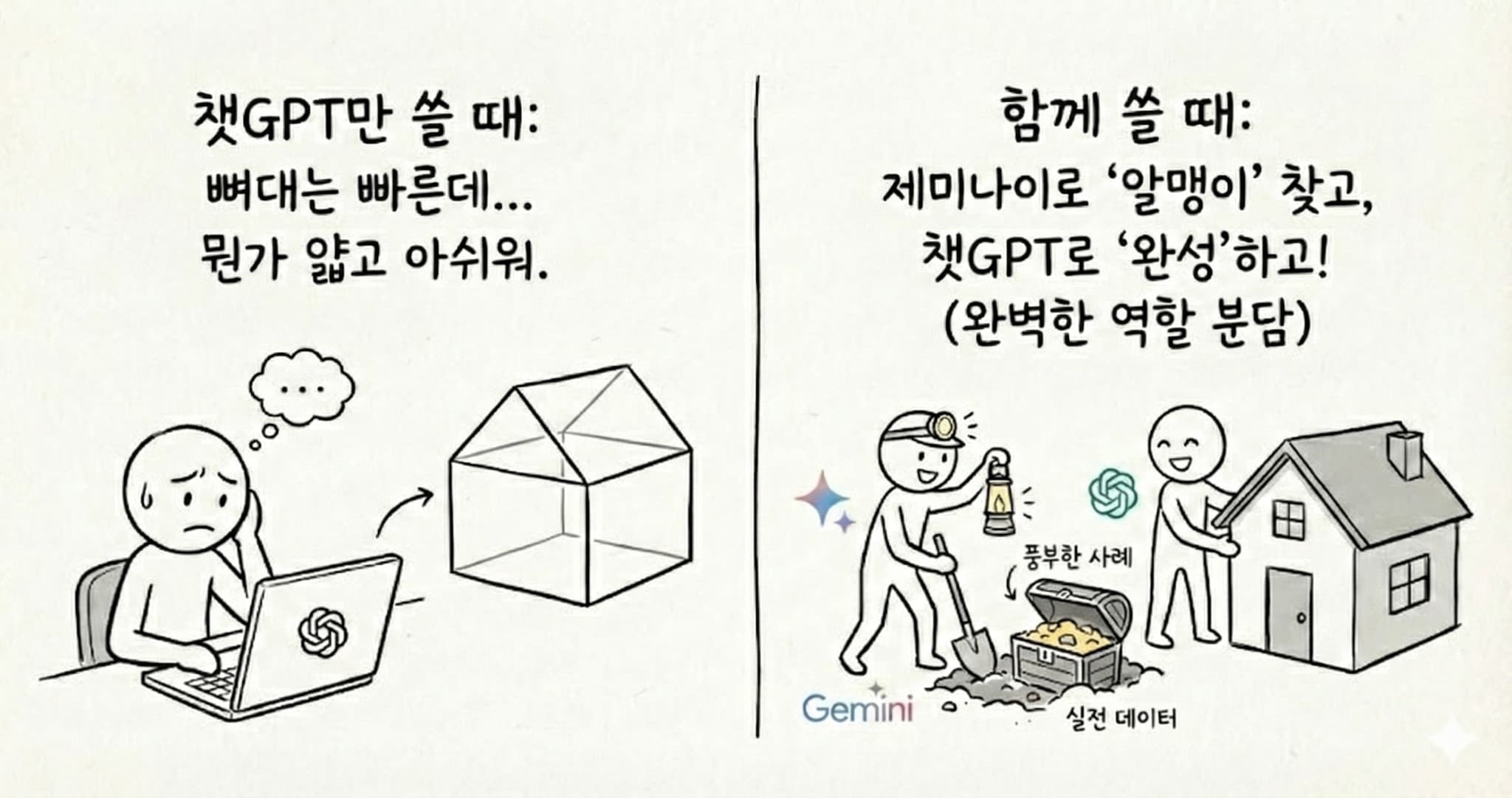 챗GPT와 제미나이를 함께 쓰며 발견한 역할의 차이