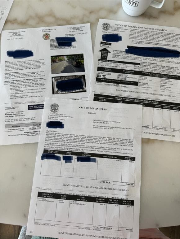 요즘 이렇게까지 한다고 LA 파킹 티켓 사기 경험 공유